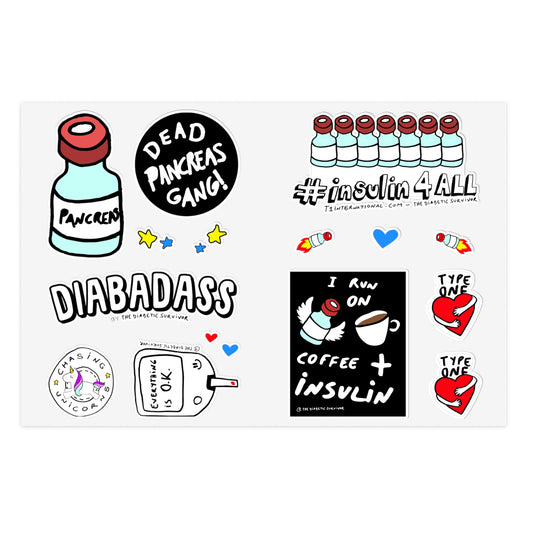 Diabetes Sticker Sheet